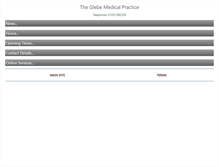 Tablet Screenshot of glebemedicalpractice.co.uk